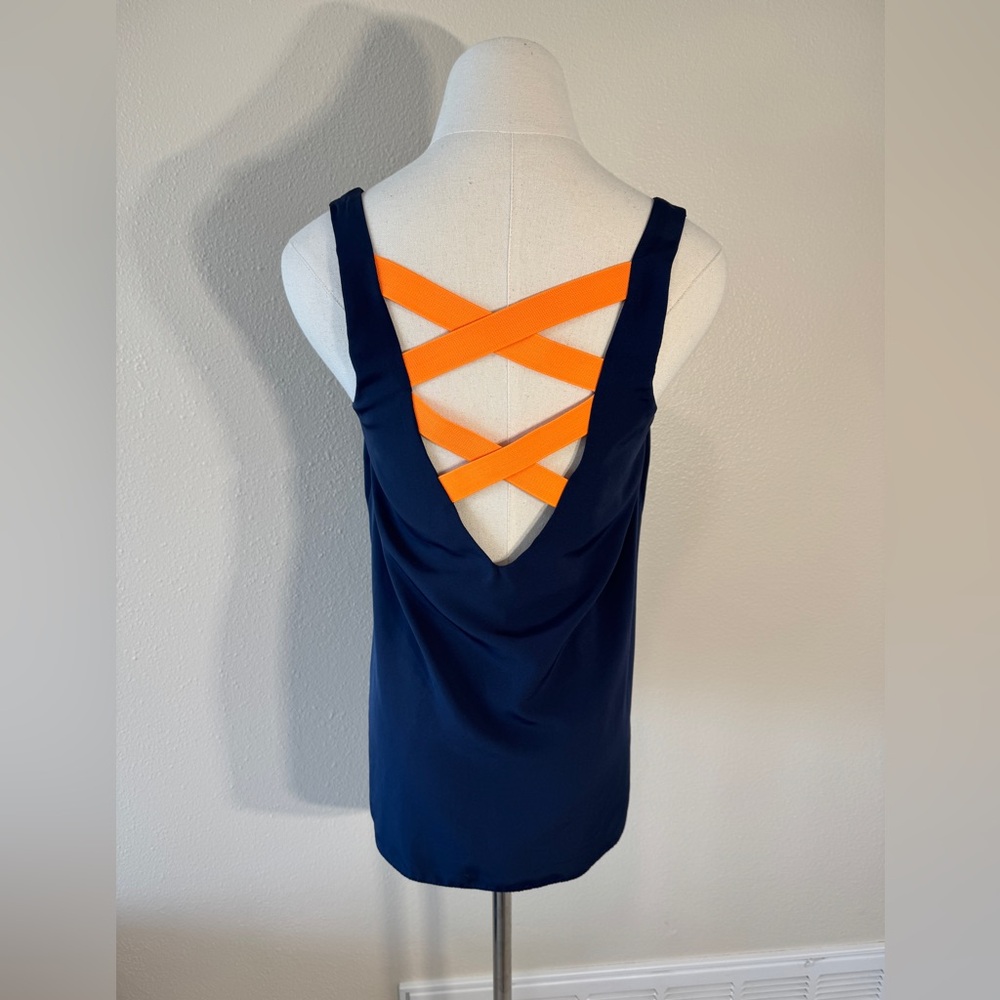 NWOT ASOS Women’s Tank Top, Navy/Orange, SIZE: 4